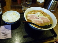 「半ちゃーしゅーめん+ライス」@らーめん なか星 茗荷谷店の写真