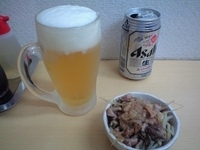 「ラーメン+ビール（700円+400円）」@ガッツリラーメン めんしろうの写真