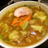 「インディアンらーめん（カレー味）770円」@喜多方屋 本店の写真