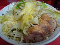 「汁なし大+豚マシ+生卵」@ラーメン二郎 環七一之江店の写真