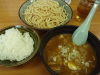「カレーつけめん（780円（大盛無料）+半ライス（100円）」@東池袋大勝軒 うさぎ家の写真