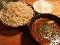 「青唐辛子カレーつけ麺（780円）（無料中盛）+小ライス（100円」@大勝軒 佐貫店の写真