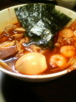 「魚介味噌ラーメンと味玉」@麺屋 優創の写真