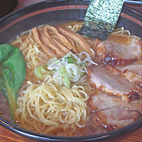 「東京煮干麺、大盛+チャーシュー（300円）」@大八車の写真