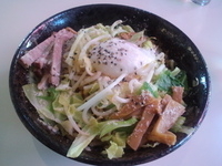 「まぜそば\500（クーポン）+麺中盛り\50」@らーめん・つけめん 満帆 太田本店の写真