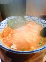 「辛味噌らーめん（10辛）+焼石」@信楽茶屋 横浜鶴見本店の写真