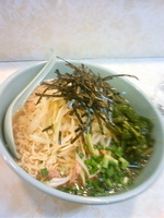 「ネギラーメン（中盛）+きくらげ」@大雄ラーメン 入江町店の写真