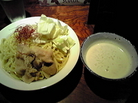 「鶏塩ポタージュつけめん（大）」@うぜんの写真