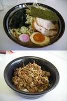 「「全部のせラーメン+馬のスジ煮丼（￥800+350）」@ホース麺’sの写真