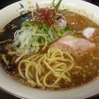 「らーめん大盛+味付半熟玉子」@つけ麺 もといし 東岩槻店の写真