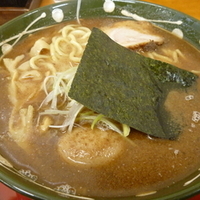 「中華そば（太麺）+味付け煮玉子」@中華そば くりの木 伊奈店の写真