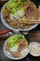 「燕三条系カレーラーメン+温野菜、半ライス」@二葉 上荻店の写真