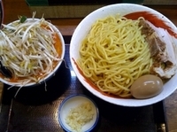 「味玉辛味噌つけめん特盛・野菜大盛・生にんにく・チャーシュー」@味噌麺処 花道庵の写真