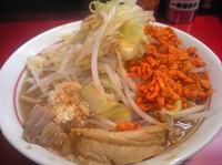 「ラーメン+ニンニク+カラアゲ」@千里眼の写真