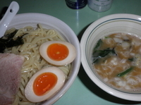 「辛肉味噌魚介つけ麺（780円）400g（同額）」@一の加房の写真