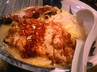 「特製ちゃんぽん+ロースから揚げ+半ライス」@すぱいすの写真