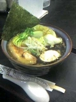 「鳥そば（太麺） 700円」@カフェバールナ 麺の部の写真