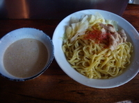 「鶏塩ポタージュつけ麺+リゾット風御飯セット」@うぜんの写真
