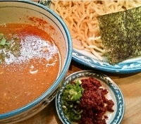 「エビ辛子つけそば（800円）」@中華そば・つけそば 浜屋 我孫子店の写真