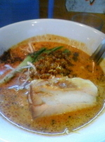 「扣肉担々麺+替え玉+小ライス」@湯麺 破天荒の写真