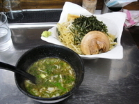 「「和風醤油しそつけめん大盛（￥800）」@つけらーめん 心の写真