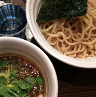 「ベジポタ辛つけ麺（￥800）極太もちもち麺・大盛り（1.5玉33」@つけ麺 えん寺 吉祥寺総本店の写真