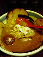 「味玉カレーちゃ～しゅ～麺」@麺屋あらきの写真
