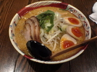 「味玉みそ麺（細麺）850円+餃子280円」@麺みの作 インターパーク店の写真