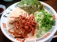 「白柳（肉なし）」@九州大牟田ラーメン きらら 新橋店の写真