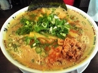 「赤味噌とんこつ太麺（770円）」@九州大牟田ラーメン きらら 新橋店の写真