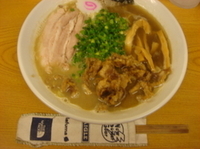 「とろりそば+鶏皮」@つけめん 三三㐂の写真