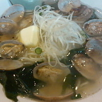 「【4月限定】あさりのあっさりラーメン（笑）780円」@麺屋 青山 本店の写真