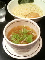 「塩のつけソバ（中盛）+絶妙半熟煮玉子」@我流旨味ソバ 地雷源の写真