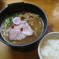 「らーめん650円+ライス+100円+プリン250円//計ジャスト」@麺屋 渡来人（Try-Jin）の写真