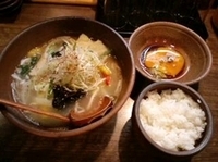 「春野菜のタンメン+ランチセット（玉子かけご飯）」@麺酒場 でめきんの写真