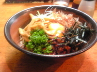 「まぜそば（温）」@ラーメン天天の写真