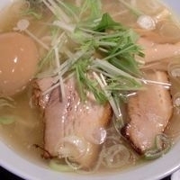 「塩のフランキー中華そば + 絶妙半熟煮玉子」@我流旨味ソバ 地雷源の写真