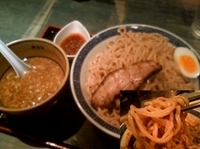 「角ふじうま辛づけ麺 800円 +大盛 100円」@麺屋こうじの写真