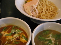 「レッド&グリーンカレーつけ麺（200g）」@創麺業 磯部水産の写真
