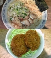 「生姜煮干しラーメン&タレカツ丼セット」@二葉 上荻店の写真