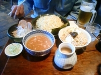 「つけ麺+中盛+野菜」@とんぱた亭 新子安店の写真