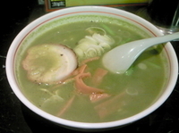 「(期間限定)春アサリと旬菜のグリーンラーメン(780円)」@麺王 南柏店の写真