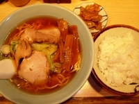 「ラーメン小ライスAセット」@らーめん 田丸の写真