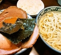 「全部のせつけ麺+半ライス（1050円+50円）」@兎に角 松戸店の写真