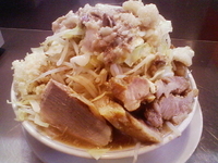 「ラーメン+豚 （野菜・ニンニク・あぶら・味濃いめ）」@ラーメン大 下高井戸店の写真