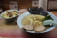 「かいざんラーメン+ネギライス」@ラーメン かいざんの写真