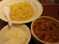 「【9月限定】カレーつけめん（900円）（半ライス無料）」@ひごもんず 品川店の写真