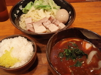 「【9、10月限定】カレーSPつけめん（1,080円）+小ライス（」@ラーメン 大山家の写真
