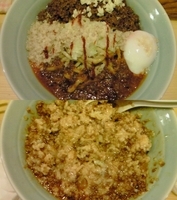 「どろそばDX（どろだく・牛肉増し）+ライス（並）」@ラーメン慶次郎 本店の写真