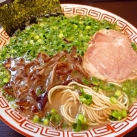 「ねぎらーめん（ハリガネ）+替玉（バリカタ）」@博多長浜らーめん もりやの写真